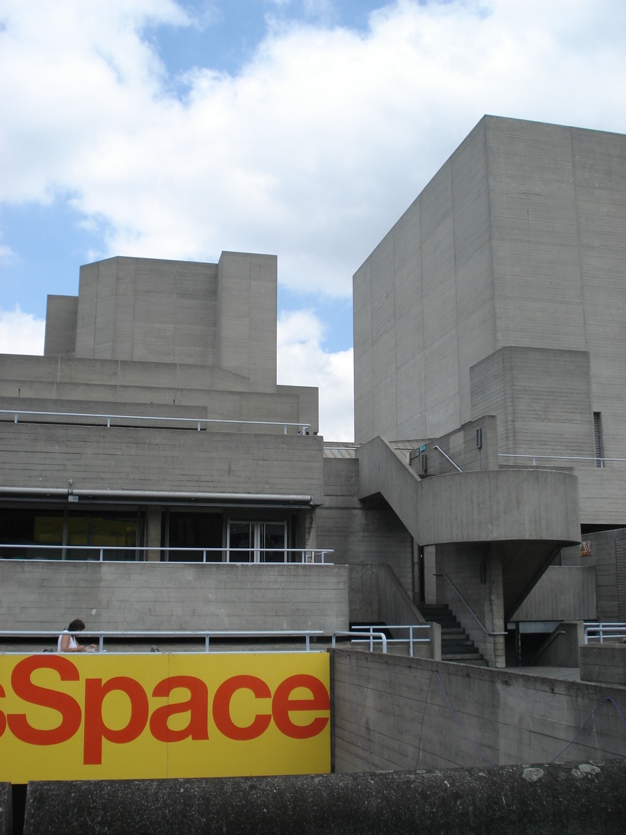 On the left, the Queen Elizabeth Hall. On the right, the Hayward Gallery.