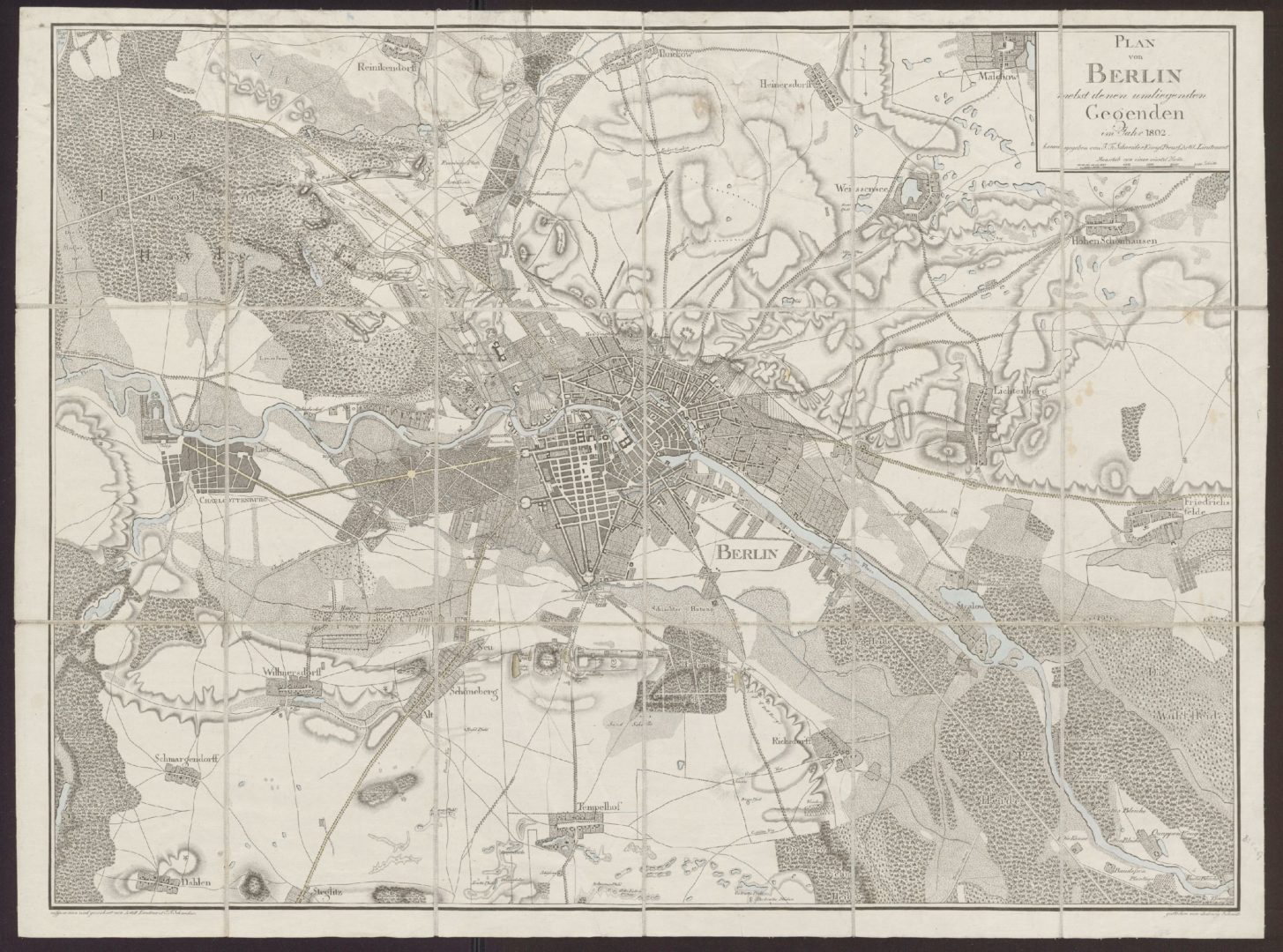 A map of Berlin published in 1802.